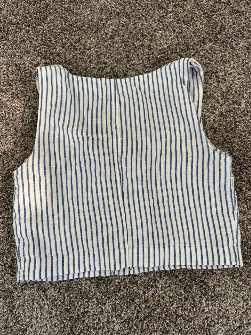Madewell Striped Linen Scoop Neck Tank - Picture 3 of 4
